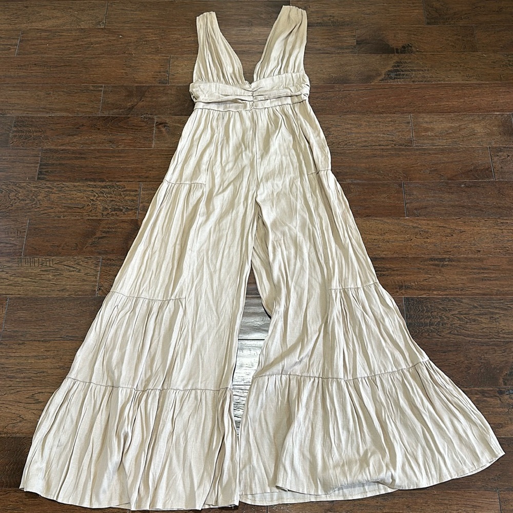 PrettyLittleThing Plunge Wide Leg Jumpsuit
